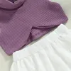 Sets de ropa para niñas Falda de niñas Falda sin mangas tortuga de cuello