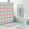 Bath Mats Zeegle Striped Bahtroom Mat Set Waterproof Shower Toilet Pedestal Rug Washable Bathroom Doormat Floor