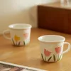 Tazze giapponese tulipano ceramico latte tazza squisita bella caffè pomeriggio tè per bambini acqua