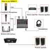 Mixer gratis Mini8p 8 kanalen Power Mixing Console Amplifier Bluetooth Record 99 DSP Effect 2x170W Professionele USB Audio Mixer