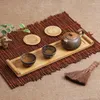 Tea Trays Japanese Bamboo Tray Home Rectangular Board Dessert Fruit Water Cup Plate Table Set Accessories