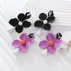 Dangle Earrings Multi Colors Big Flowers Drop For Women Party Bohemia Acrylic Statement Earring