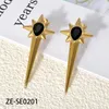 Stud Earrings Exaggeration Star Long Gold Plated Stainless Steel Geometry Piercing Earring For Women Ear Jewelry Christmas Gift