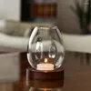 Kaarsenhouders transparante glazen houder Chinees ornament Romantisch licht diner Zen Retro Home winddichte hoes