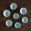 Cups Saucers Japanese-style Ceramic Retro Office Teacup Creative Black Pottery Tea Cup Household Chinese Water Set Drinkware