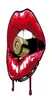 1614CM red lips bullet PVC car decoration DIY sticker CA40099920936