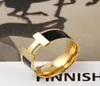 Nieuwe High Designer Design Titanium Ring Classic Jewelry Men and Women Paar Rings Modern Style Band5106581