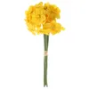Flores decorativas de narcisos artificiais de bouquet de flor das decorações de mesa de café casamentos simulação diy