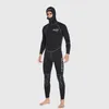 Costumi da bagno femminile 3mm wetsuit neoprene uomini con cappuccio caldo a maniche lunghe a maniche lunghe a prova fredda a prova solare surf per la protezione solare che nuota snorkeling