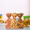 Gift Wrap 50pcs Jungle Animals Bags Animal Tiger Leopard Giraffe Prints Plastic Candy Packing Birthday Party Decor Supplies