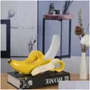 Table Lamps Banana Lamp Post-Modern Creative Bedroom Nordic Design Simple European Designer Drop Delivery Dhwrq