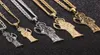 Kettingen roestvrij staal heilige heilige dood Santa Muerte hanger met 9 mm ketting Men039S ketting Gold Tone Diy Sieraden Maken Gifts7468594