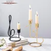 Candle Holders Metal Candlestick Creative Iron Craft Lantern Lovers Romantic Candlelight Dinner Home Decoration