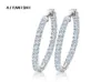 AIYANISHI Real 925 Sterling Silver Classic Big Hoop Earrings Luxury Sona Diamond Hoop Earrings Fashion Simple Minimal Gifts 2201088262461