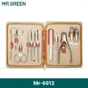 ネイルアートキットMr.Green Manicureセット12 in 1フル機能キットプロフェッショナルステンレス鋼ペディキュアセット革のポータブルケースのアイデア