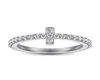Smycken S925 Sterling Silver Tfamily Ring för kvinnor Japan och Sydkorea Enkelt thaped pekfinger full av 5293098
