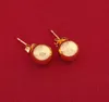 Stud Charm 4mm 6mm 8mm 10mm Ball Earring Yellow Gold Color Shape Classic Design Earrings For Women7776501