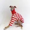 Ropa para perros mascota ropa de rayas rojo casual de rayas italianas ropa de verano de primavera de primavera para camisa de perros pareja gato cachorro