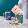 Kubki Chiński styl Kreatywny osobisty miłośnicy kubki ceramiczne kubek do kawy Śliczne prezenty urodzinowe z akcesoriami do domu łyżki łyżki