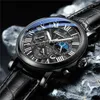 Wallwatches Chenxi 973 Reloj de negocios multifunción Moner Fase impermeable Roma Reloj de cuero de cuero de diale de marco de pulsera de pulsera