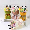 Dekorativa blommor Creative Cute Panda Doll Flower Bouquet Valentine's Day Birthday Present Cartoon Eternal