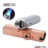 Lighters Jobon No Gastorch Leichter Powerf Drei gerade blau Flamme Schleifrad Windproof Zigarre Turbo Sprühpistole Herren Gadgets Drop dhgp7