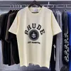 2024 Brand T-shirt masculino Camiseta casual de camiseta feminina alfabeto 3D Impressão estereoscópica de manga curta mais vendida