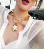 Boako Fashion Metal Stars Pendant Necklace for Women Punk Gold Meerlagige ketting Choker Ketting Party Sieraden Ketten Bijoux8183452