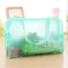 Storage Bags 2024 Fire Water Proof PVC Cosmetic Bag For Women Floral Transparent Wash Creative Home Outing Compressed Shower