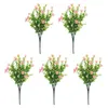 Dekorativa blommor 5st Fake Flower Colorfast Chrysanthemum Easy Care Planter Cemetery Garden Decor