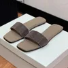 Slippers High Quality Brand Laides Summer Flat Heel Bling Crystal Beach Shoes Casual Flip Flops Leather Slides