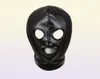 Gotiska mask hoodsoft pu läder exponerade munögon fetisch bdsm huvud bondage återhållsamhet masker gimp cosplay sex leksaker för par3774883