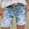 Frauen Jeans Mode Frauen Sommer Shorts Jeans Frau gedruckt Jean Short Denim Casual Streetwear Größe S-3xl 210714 C240413