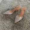 Été pour femmes pointues pointues talons hauts sandales sexy femme chaussures fashion perle décoration fête de mariage de mariage pompes 240410