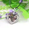 Pendant Necklaces 30mm Heart Irregular Multicolor Tourmalines Necklace Natural Stone Slide Black Rope Chain Neckwear Jewelry Making Design