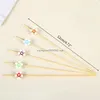 Engångsgäst 100 Pack Party Cupcake Fruit Forks Cake Dessert Cocktail Toothpicks Bar Summer Birthday Wedding Supplies Bamboo Material