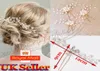 Cytatywa ślub ślubny Pearl Pearl Kryształ Kryształowe włosy Pinsy Druhny Druhna Side Combie7750367