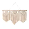 Window Stickers Large Macrame Wall Hanging Tapestry Wooden Stick Hand-Woven Bohemian