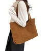Shoulder Bags Modern Corduroy Bag With Pockets Large Capacity Handbag Functional