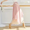 Spodnie kobiet kobiety szyfon długa bajkowa klasyczna patchworka spódnica taneczna szerokie spodnie z nóg koronkowe gimnastyka trening trening pantalone