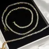 Gorąca sprzedaż Hip Hop Naszyjnik Sterling Sier 4mm VVS Diamond Out Out Moissanite Tinnis Chain