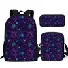 Rugzak Yikeluo Galaxy/Constellation Print Comfort Verstelbare schouderband Messenger Bag Student Tekstboek Potlood Kas