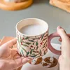Кружки кружки кофейная чашка окрашенная керамика Большое уховое молоко высококачественное завтрак домашний офис.