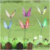 Decorazioni da giardino Butterfly Stakes decorativo 12 pezzi ornamenti decorazioni per patio decorazioni da esterno drop drop drop drop home lawn dhebk