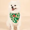 Dog Apparel Christmas Bandanas Santa Claus Scarf For Pet Holiday Bandana Small Medium Dogs Puppy Triangular Bandage