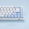 Accessoires 129 toetsen PBT KeyCap Cherry Profile voor MX Switch Minimalism Blauw Wit Ocean Dye Sublimation Desktop Mechanische toetsenbord KeyCaps