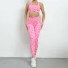 Lu Set Jumpsuit Align Lemon Seamless Leopard Yoga Set Sports Fiess High midje höften Raise Pants Beauty Back BH -kostym Träningskläder Gym Legen