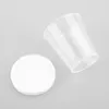 Bouteilles de rangement 10pcs 30 ml de mesure de mesure en plastique avec couvercle blanc capteur transparent transparent support de liquide gradué transparent