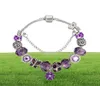 Mystérieux bracelet pendentif contre le trèfle violet de charme violet adapté à p.