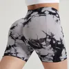 Tie Dye Yoga Shorts Womens Sports Outdoor Bieganie Pantom Wygodne wysokie talia Elastyczne ciasne 240401